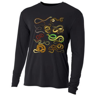 Educational Types Of Snake Gift Cooling Performance Long Sleeve Crew