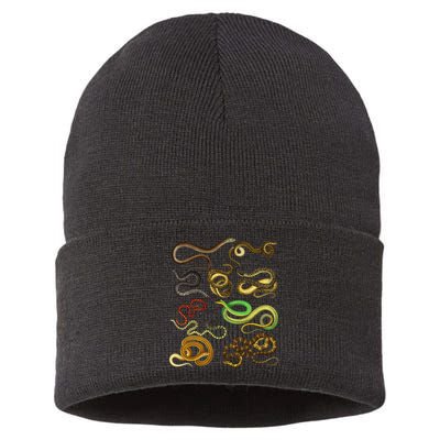Educational Types Of Snake Gift Sustainable Knit Beanie