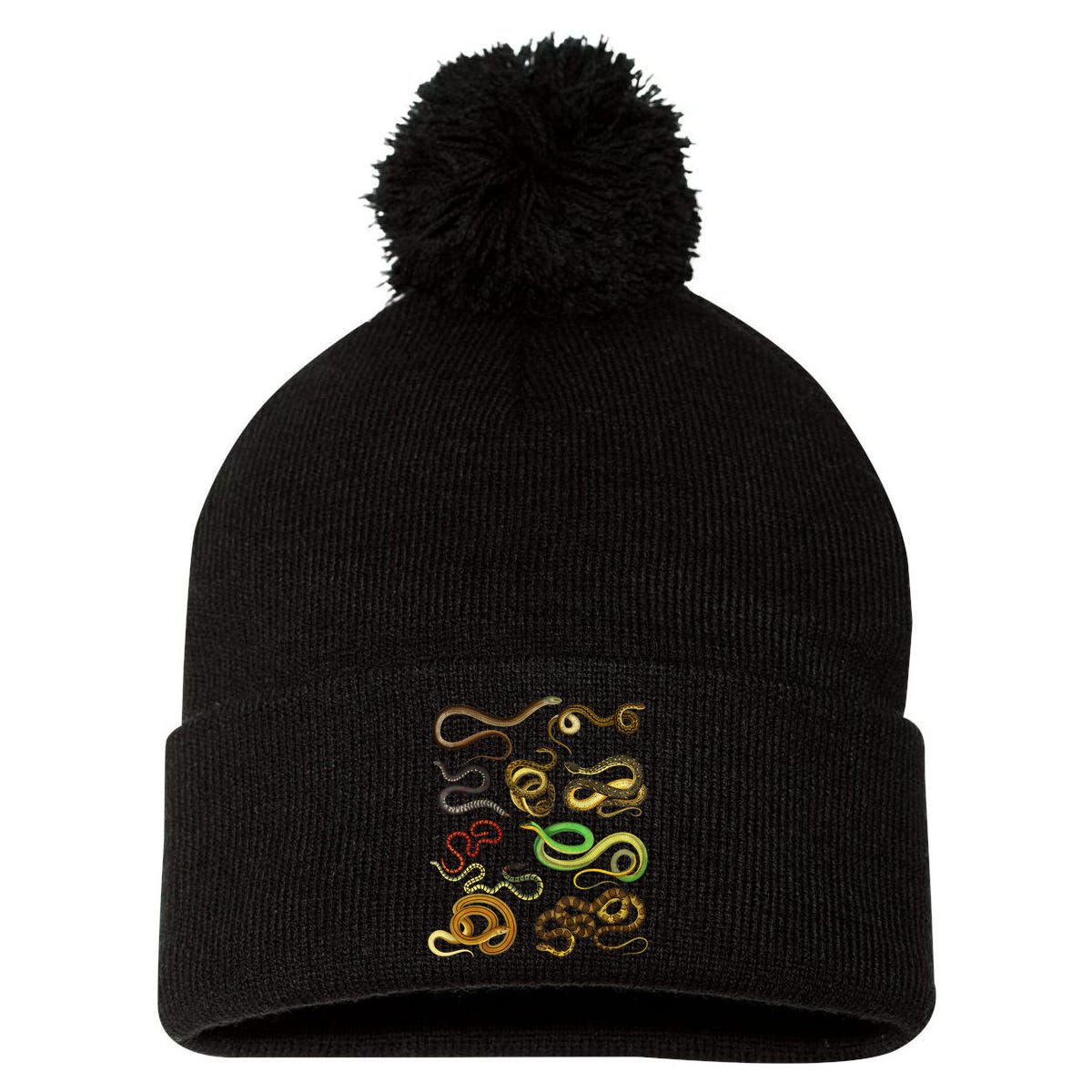 Educational Types Of Snake Gift Pom Pom 12in Knit Beanie