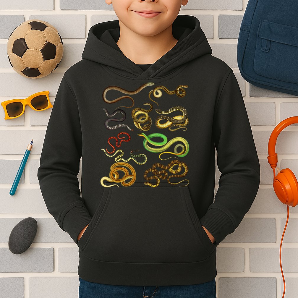 Educational Types Of Snake Gift Kids Hoodie