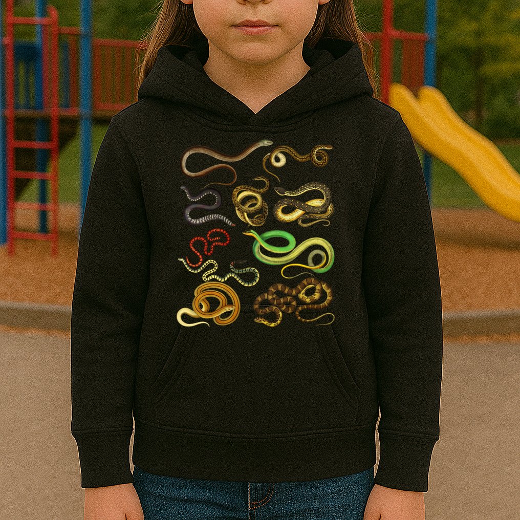 Educational Types Of Snake Gift Kids Hoodie