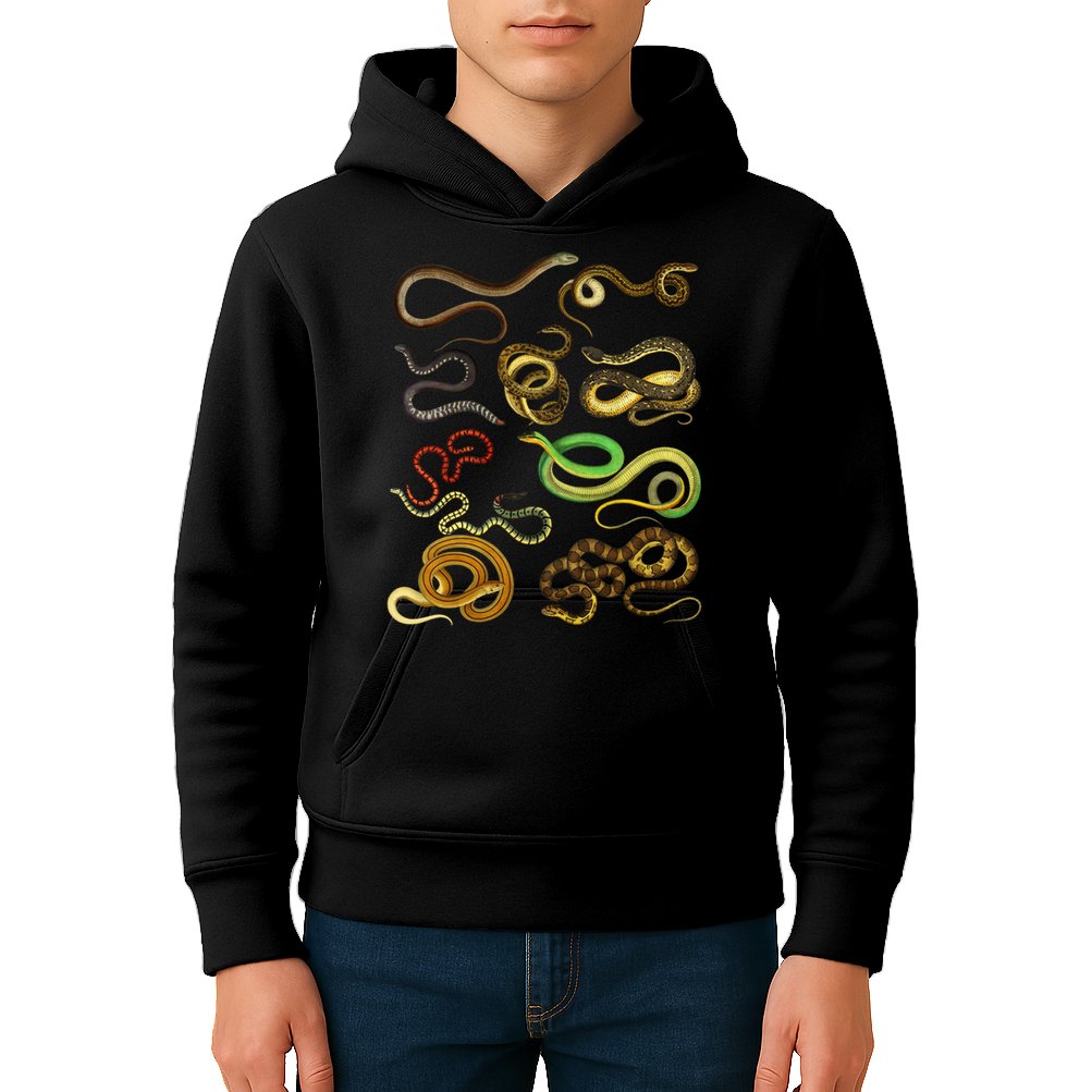 Educational Types Of Snake Gift Kids Hoodie