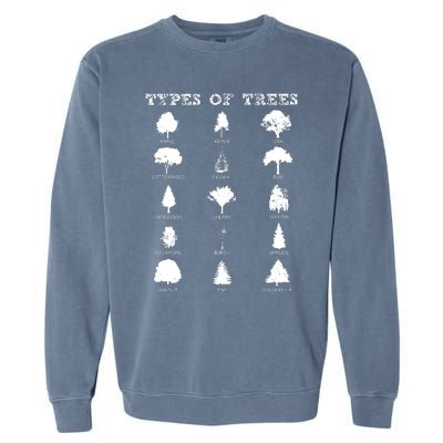 Environment Types Of Trees Earth Day Nature Outdoor Lover Garment-Dyed Sweatshirt