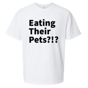 Eating Their Pets Funny Trump Debate Bizarre Weird Quote Sueded Cloud Jersey T-Shirt