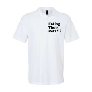 Eating Their Pets Funny Trump Debate Bizarre Weird Quote Softstyle Adult Sport Polo