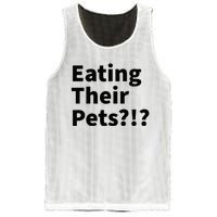 Eating Their Pets Funny Trump Debate Bizarre Weird Quote Mesh Reversible Basketball Jersey Tank