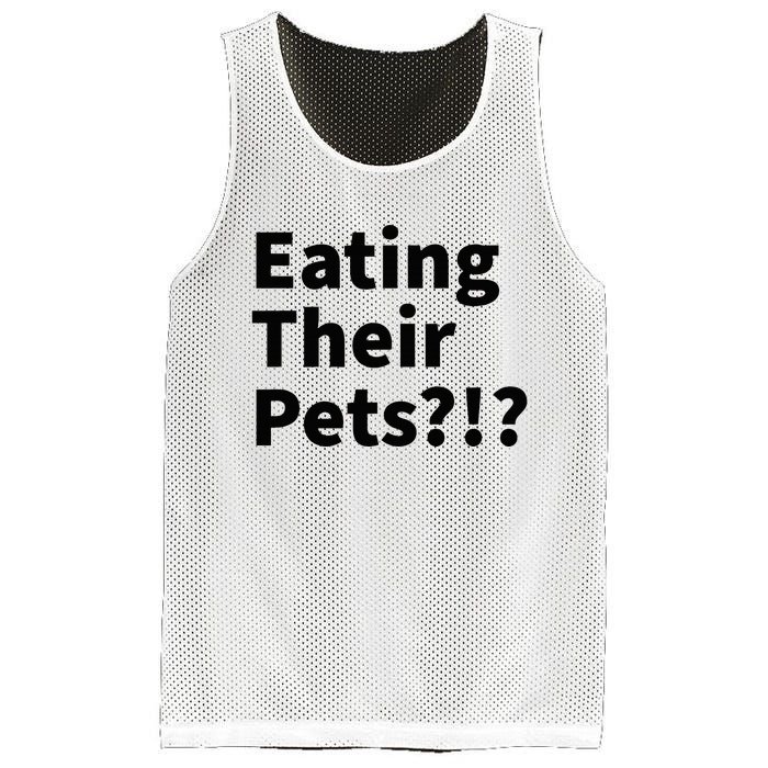 Eating Their Pets Funny Trump Debate Bizarre Weird Quote Mesh Reversible Basketball Jersey Tank