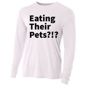 Eating Their Pets Funny Trump Debate Bizarre Weird Quote Cooling Performance Long Sleeve Crew