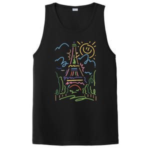 Eiffel Tower Paris Cool Gift Hand Painted Paris France PosiCharge Competitor Tank