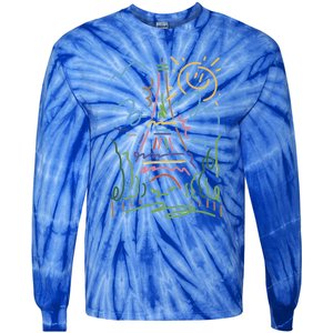 Eiffel Tower Paris Cool Gift Hand Painted Paris France Tie-Dye Long Sleeve Shirt