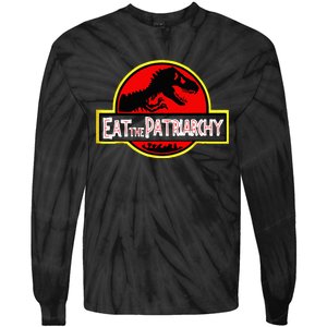 Eat The Patriarchy Feminist Dinosaur Tie-Dye Long Sleeve Shirt