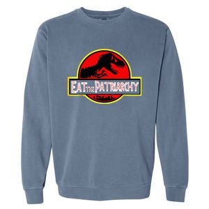 Eat The Patriarchy Feminist Dinosaur Garment-Dyed Sweatshirt