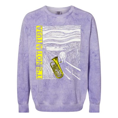 Euphonium Tuba Player The Scream Painting Colorblast Crewneck Sweatshirt