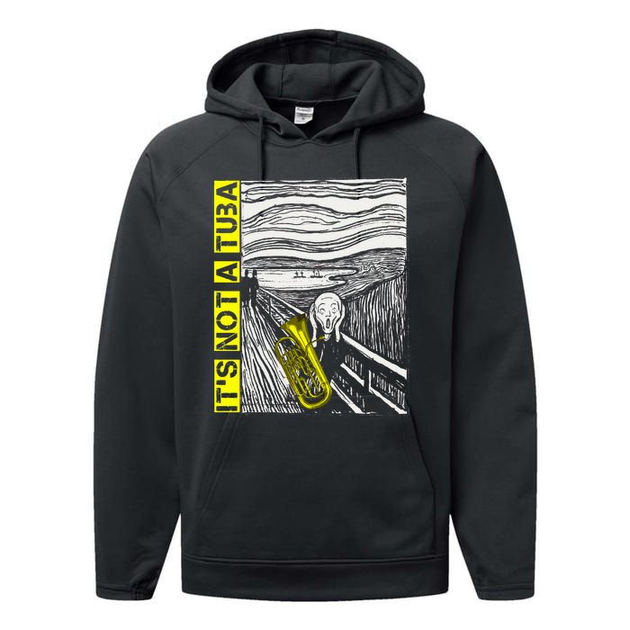 Euphonium Tuba Player The Scream Painting Performance Fleece Hoodie