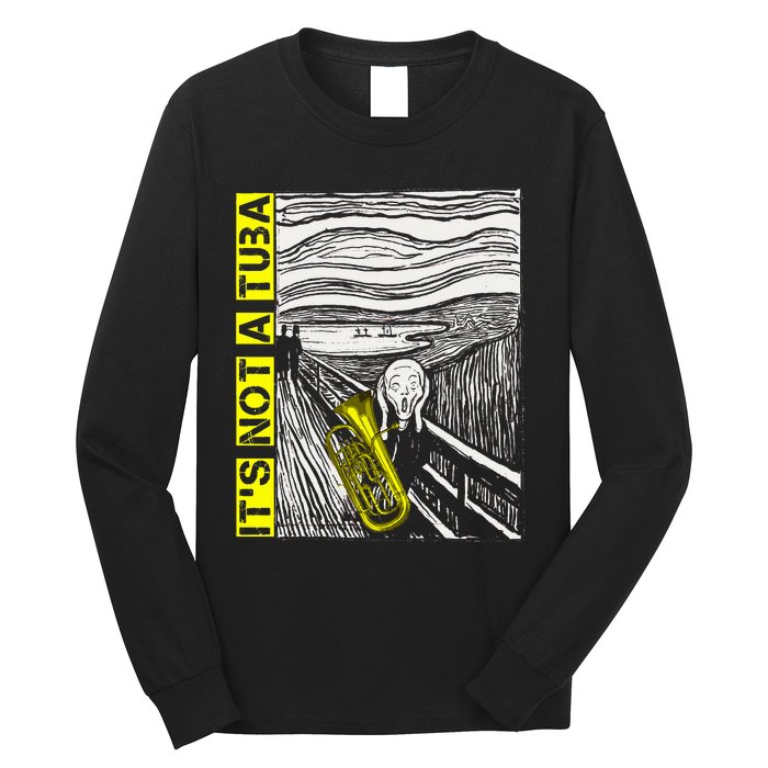 Euphonium Tuba Player The Scream Painting Long Sleeve Shirt