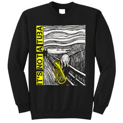 Euphonium Tuba Player The Scream Painting Sweatshirt