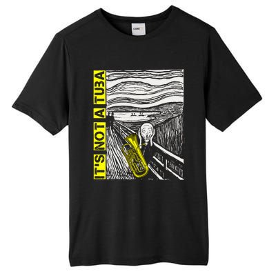 Euphonium Tuba Player The Scream Painting Tall Fusion ChromaSoft Performance T-Shirt