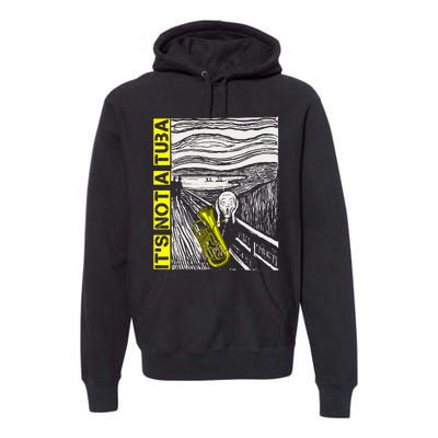 Euphonium Tuba Player The Scream Painting Premium Hoodie