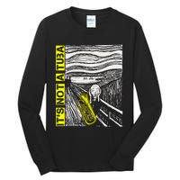 Euphonium Tuba Player The Scream Painting Tall Long Sleeve T-Shirt