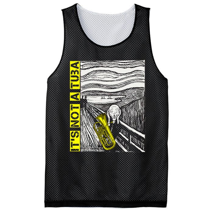 Euphonium Tuba Player The Scream Painting Mesh Reversible Basketball Jersey Tank