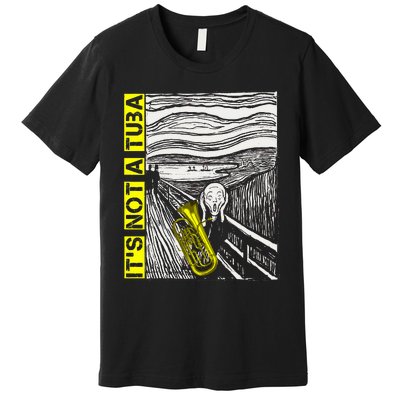 Euphonium Tuba Player The Scream Painting Premium T-Shirt