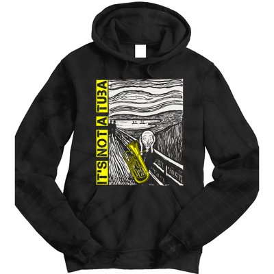 Euphonium Tuba Player The Scream Painting Tie Dye Hoodie