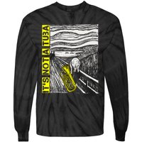 Euphonium Tuba Player The Scream Painting Tie-Dye Long Sleeve Shirt