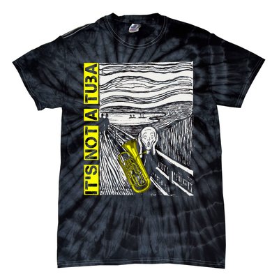 Euphonium Tuba Player The Scream Painting Tie-Dye T-Shirt