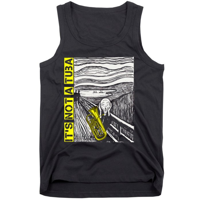 Euphonium Tuba Player The Scream Painting Tank Top