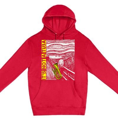 Euphonium Tuba Player The Scream Painting Premium Pullover Hoodie