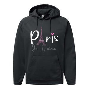 Eiffel Tower Paris Holiday France Souvenir Performance Fleece Hoodie