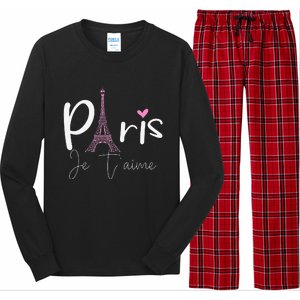 Eiffel Tower Paris Holiday France Souvenir Long Sleeve Pajama Set