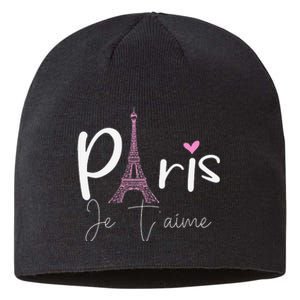 Eiffel Tower Paris Holiday France Souvenir Sustainable Beanie