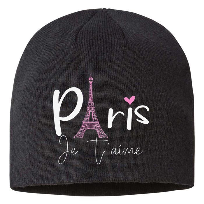 Eiffel Tower Paris Holiday France Souvenir Sustainable Beanie