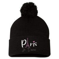 Eiffel Tower Paris Holiday France Souvenir Pom Pom 12in Knit Beanie