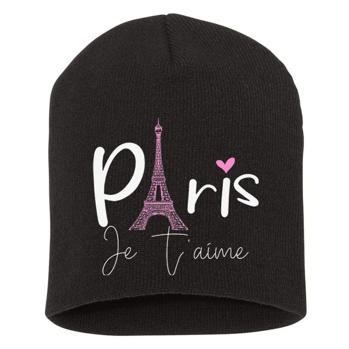 Eiffel Tower Paris Holiday France Souvenir Short Acrylic Beanie