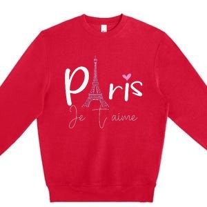 Eiffel Tower Paris Holiday France Souvenir Premium Crewneck Sweatshirt