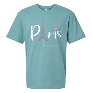 Eiffel Tower Paris Holiday France Souvenir Sueded Cloud Jersey T-Shirt