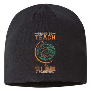 Esl Teacher Proud To Teach Multilingual Learners Sustainable Beanie