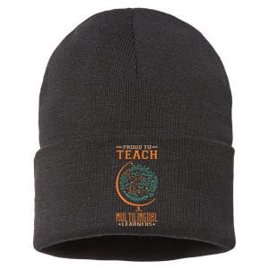 Esl Teacher Proud To Teach Multilingual Learners Sustainable Knit Beanie