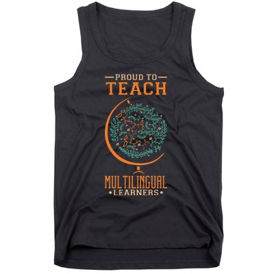 Esl Teacher Proud To Teach Multilingual Learners Tank Top