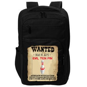 Evil Ten Pin 10 Funny Bowling Impact Tech Backpack