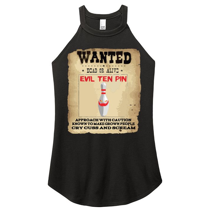 Evil Ten Pin 10 Funny Bowling Women's Perfect Tri Rocker Tank