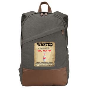 Evil Ten Pin 10 Funny Bowling Cotton Canvas Backpack