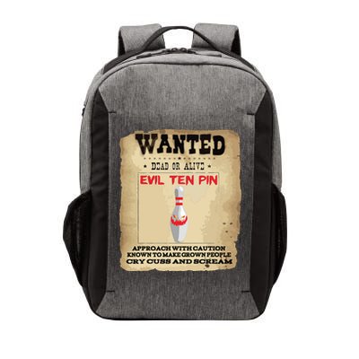 Evil Ten Pin 10 Funny Bowling Vector Backpack