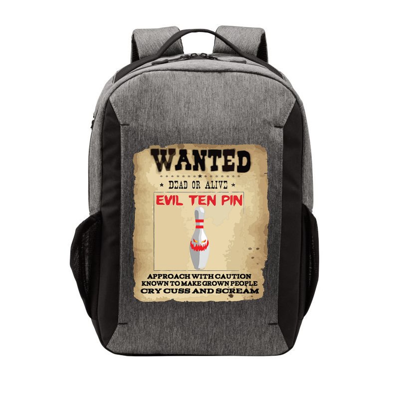 Evil Ten Pin 10 Funny Bowling Vector Backpack