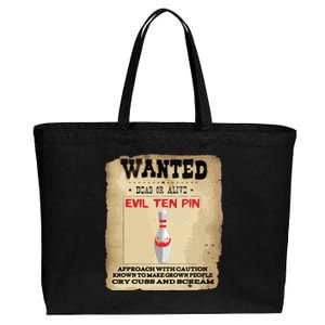 Evil Ten Pin 10 Funny Bowling Cotton Canvas Jumbo Tote