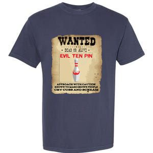 Evil Ten Pin 10 Funny Bowling Garment-Dyed Heavyweight T-Shirt