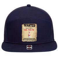 Evil Ten Pin 10 Funny Bowling 7 Panel Mesh Trucker Snapback Hat