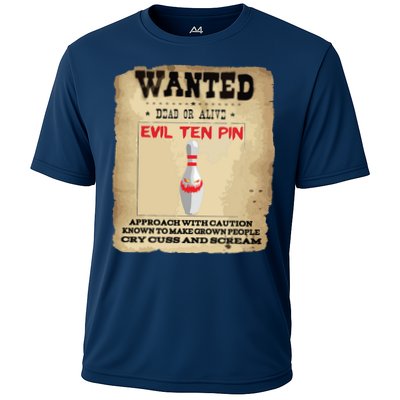 Evil Ten Pin 10 Funny Bowling Performance Shirt